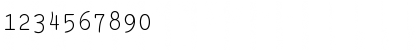 Download 00538 Regular Font Numeric Preview