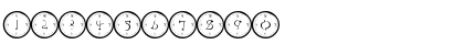 Download 101! Clock Face Regular Font Numeric Preview