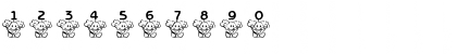 Download 101! ClownZ Beanie Regular Font Numeric Preview