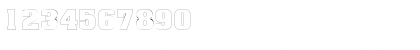 Download BillboardOutline Regular Font Numeric Preview