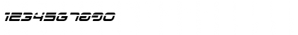 Download 4114 Blaster Laser Italic Italic Font Numeric Preview