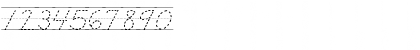 Download AbcCursiveDottedLined Regular Font Numeric Preview