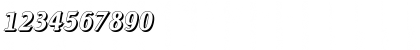 Download AbelBeckerShadow BoldItalic Font Numeric Preview