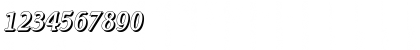 Download AbelBeckerShadow Italic Font Numeric Preview