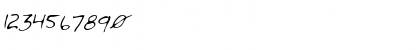 Download AbigailsHand Italic Font Numeric Preview
