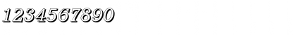 Download AccoladeShadow Italic Font Numeric Preview