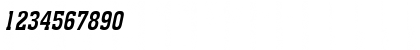 Download AcheCondensed Italic Font Numeric Preview