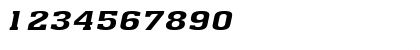 Download AcheExtended Italic Font Numeric Preview