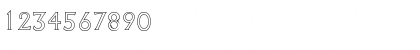 Download AdelonOutline-Light Regular Font Numeric Preview
