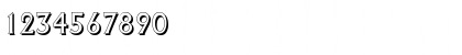 Download AdelonShadow Regular Font Numeric Preview