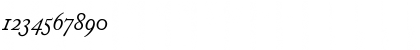 Download AdobeCaslonOldstyleFigures RomanItalic Font Numeric Preview