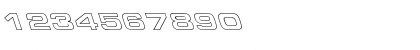 Download Aero Extended Hollow Lefty Regular Font Numeric Preview