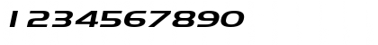 Download AeroExtended Italic Font Numeric Preview