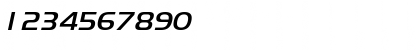 Download AeroLight Italic Font Numeric Preview