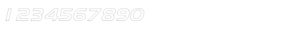 Download AeroOutline Italic Font Numeric Preview