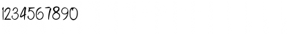 Download AL Serenade Regular Font Numeric Preview