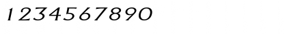 Download AlbertaWideExtralight Italic Font Numeric Preview