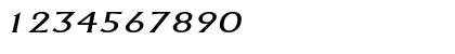 Download AlbertaWideLight Italic Font Numeric Preview