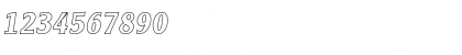 Download AlexanderBeckerOutline Bold Italic Font Numeric Preview