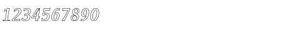 Download AlexanderBeckerOutline Italic Font Numeric Preview
