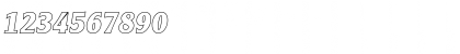 Download AlexanderBeckerOutline-ExBold Italic Font Numeric Preview