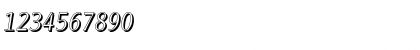 Download AlexanderBeckerShadow-Xlight Italic Font Numeric Preview