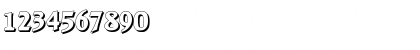 Download AliBeckerShadow-ExtraBold Regular Font Numeric Preview