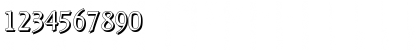Download AliBeckerShadow Regular Font Numeric Preview