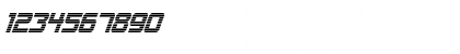 Download Alien Encounters Italic Font Numeric Preview