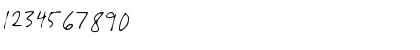 Download AlisonsHand Regular Font Numeric Preview