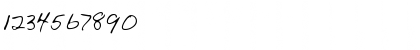 Download AllensHand Regular Font Numeric Preview
