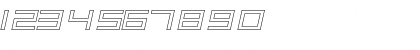 Download ALPHA OUTLINE Italic Font Numeric Preview