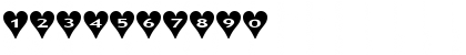 Download AlphaShapes hearts Normal Font Numeric Preview