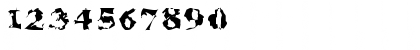 Download AluminumShredExtended Regular Font Numeric Preview