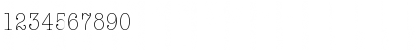 Download American Typewriter Condensed Light Font Numeric Preview