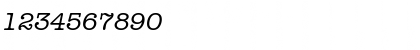 Download AmericanTypItcTEEMed Italic Font Numeric Preview