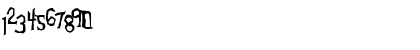 Download Anderson The Mysterons Regular Font Numeric Preview