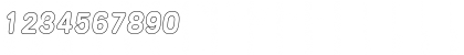 Download AndreasBeckerOutline BoldItalic Font Numeric Preview