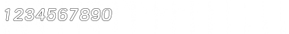 Download AndreasBeckerOutline Italic Font Numeric Preview