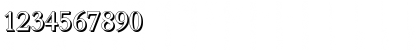 Download AndrewBeckerShadow Regular Font Numeric Preview