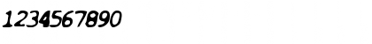 Download Bleached BoldItalic Font Numeric Preview