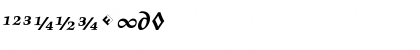 Download AngkoonTF-BoldItalicSCExp Regular Font Numeric Preview