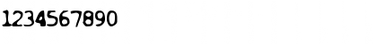 Download Bleached Regular Font Numeric Preview