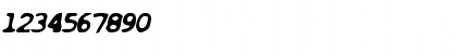 Download BleachedHeavy Italic Font Numeric Preview