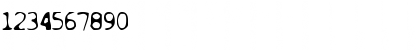Download BleachedLight Regular Font Numeric Preview