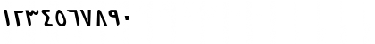 Download Arabic7KufiSSK Italic Font Numeric Preview