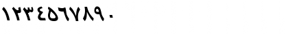 Download Arabic7TypewriterSSK Italic Font Numeric Preview