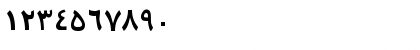 Download Arabic7TypewriterSSK Regular Font Numeric Preview