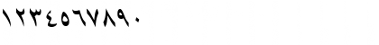 Download ArabicNaskhSSK Italic Font Numeric Preview