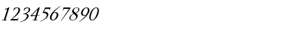 Download Artemius Light TT Regular Italic Font Numeric Preview